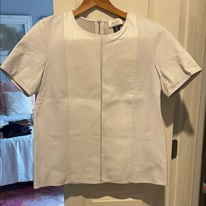 Neiman Marcus Exclusive White leather  Blouse